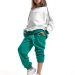 Спортивный костюм для девочек Mini Maxi, модель 8048, цвет белый/зеленый