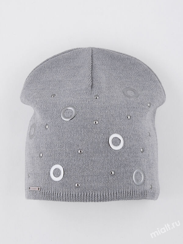 Шапка для девочки Рокси, Миалт светло-серый, весна-осень - Для девочек весна-осень