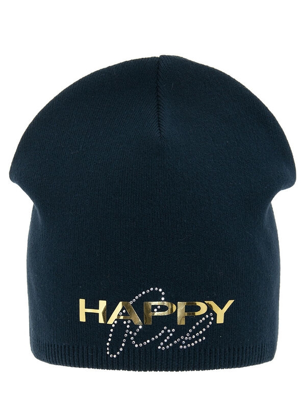 Шапка для девочки Зазеркалье, Миалт темно-синий, весна-осень - Для девочек весна-осень