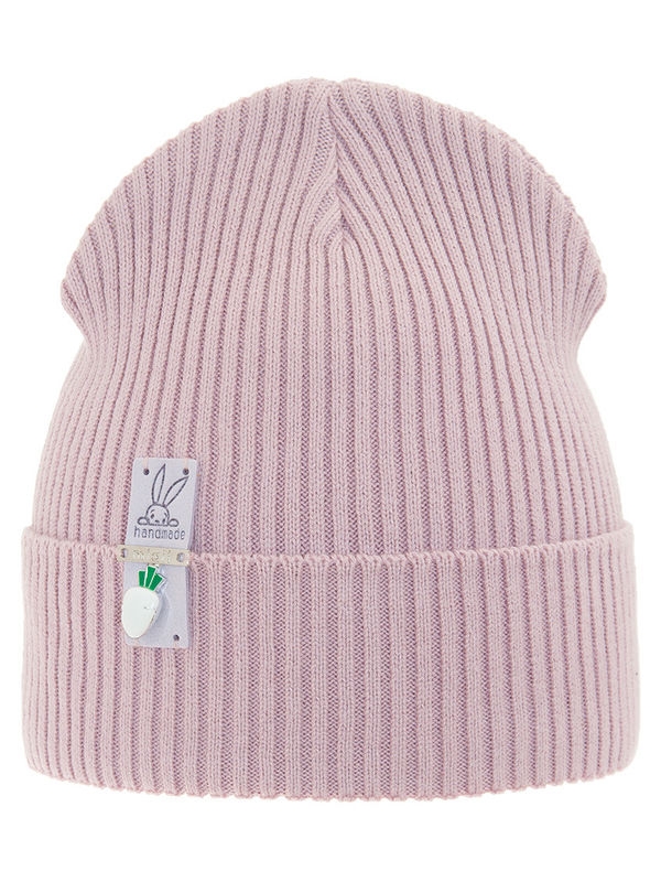 Шапка для девочки Морковка, Миалт сиренево-розовый - Для девочек весна-осень