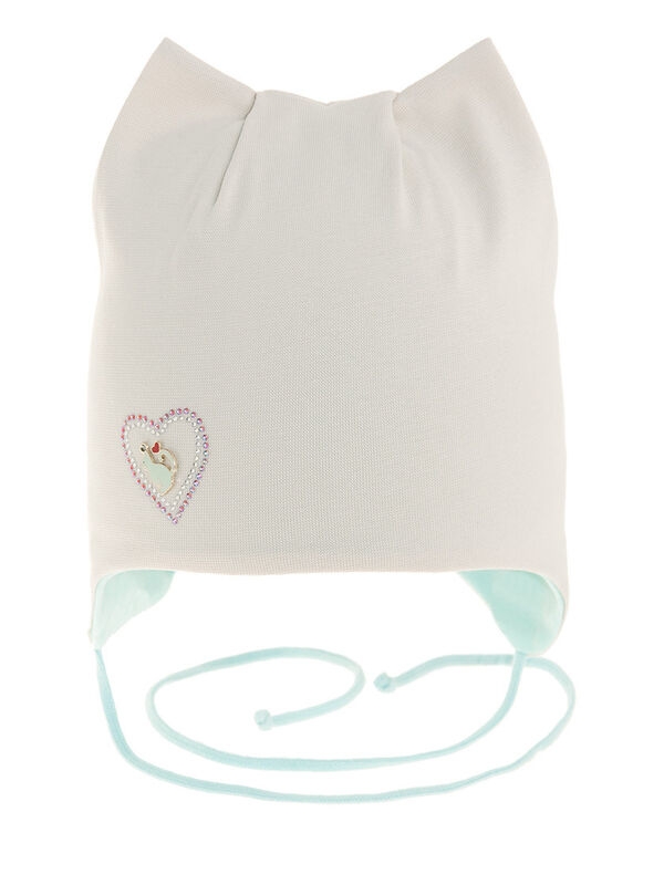 Шапка для девочки Масяня, Миалт светло-бежевый, лето - Шапочки на завязках