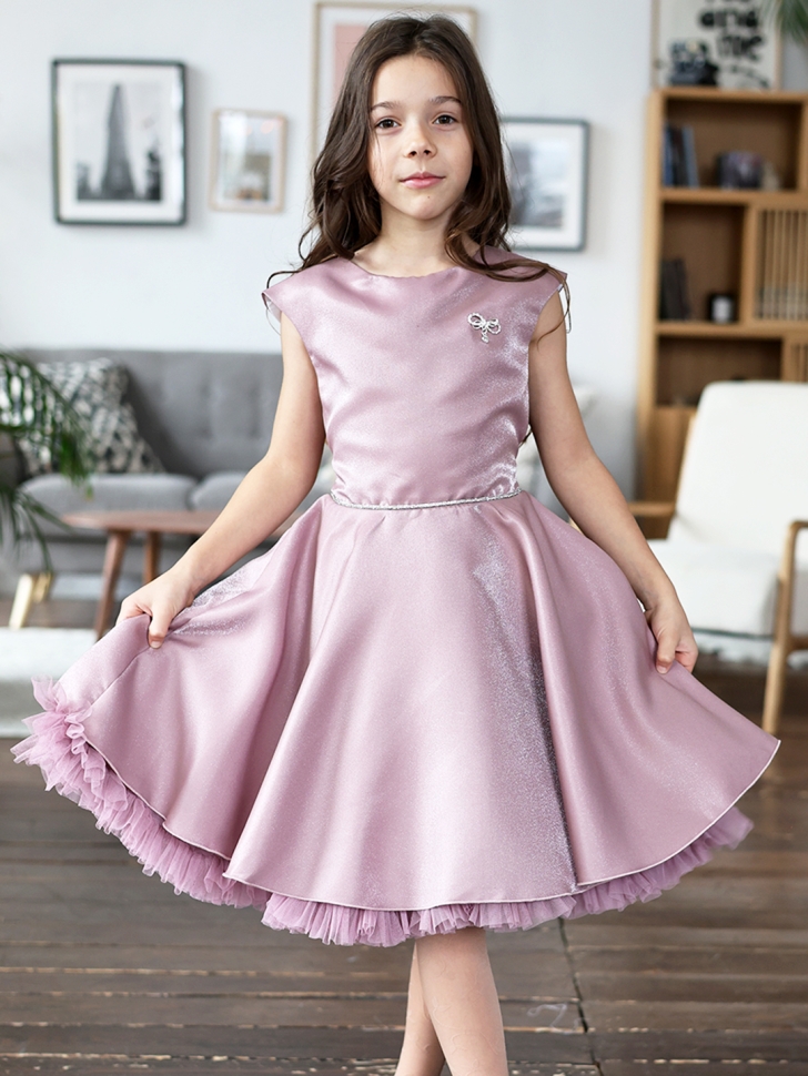 Платье для девочки БУШОН ST35, праздничное цвет чайная роза - Платья СТИЛЯГИ