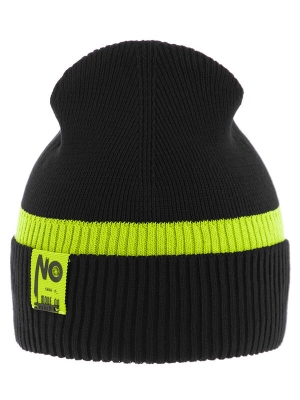 Шапка для мальчика Оникс, Миалт черный/лимон/неон, весна-осень