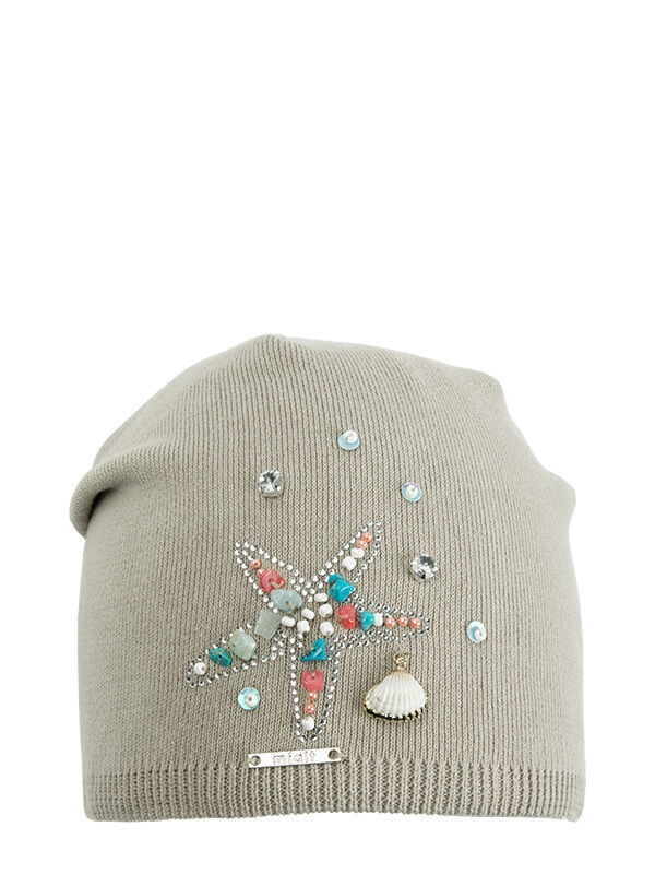 Шапка для девочки Акватория, Миалт бежевый, весна-осень - Для девочек весна-осень