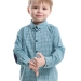 Рубашка для мальчиков Mini Maxi, модель 4810, цвет бирюзовый/клетка
