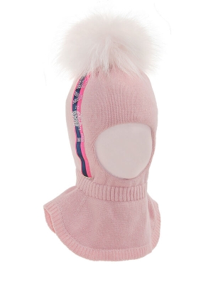Шлем для девочки Ежевичка, Миалт розовый, зима
