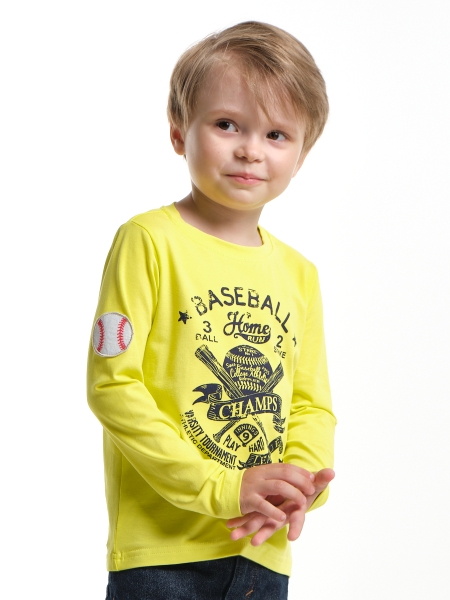 Лонгслив для мальчиков Mini Maxi, модель 4050, цвет неон/желтый - Лонгсливы / футболки - дл. рукав