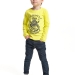 Лонгслив для мальчиков Mini Maxi, модель 4050, цвет неон/желтый