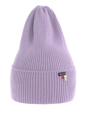 Шапка для девочки Снупик, Миалт светло-сиреневый, весна-осень