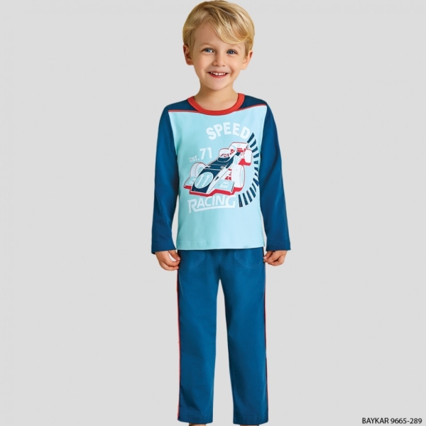 Пижама для мальчика, 9665 Baykar длинный рукав - Пижамы для мальчиков