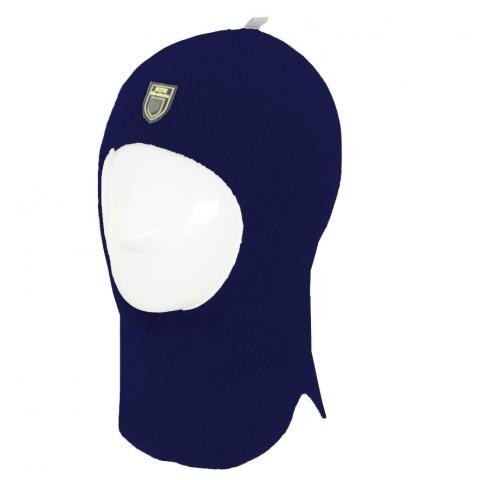 Шапка-шлем для мальчика однотонный Помпончик - Шлемы осень-зима