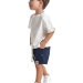Шорты для мальчиков Mini Maxi, модель 8094, цвет темно-синий/тофу/звезда