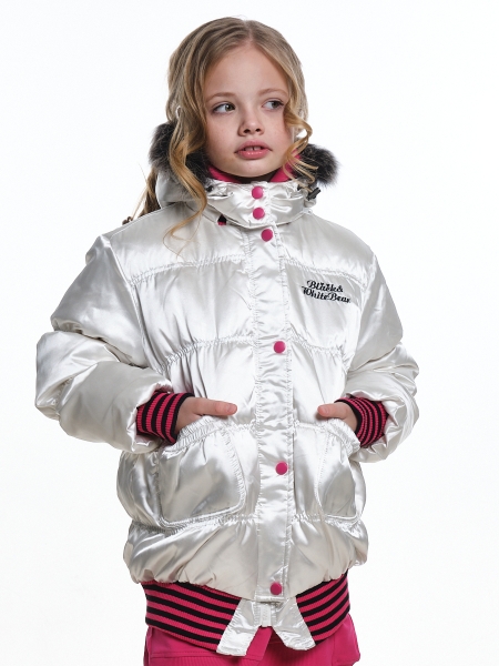 Куртка для девочек Mini Maxi, модель 00005, цвет белый - no-shop