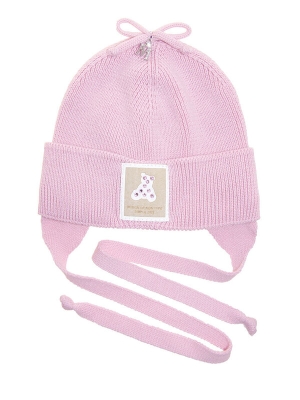 Шапка для девочки Булочка, Миалт сиренево-розовый, весна-осень