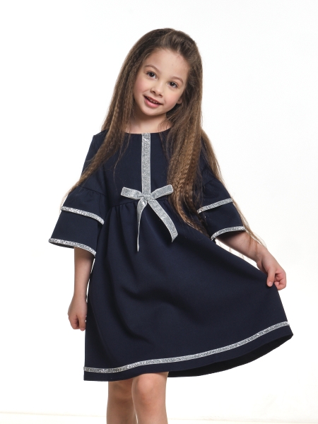 Платье для девочек Mini Maxi, модель 7017, цвет темно-синий - Платья для девочек с рукавом 3/4