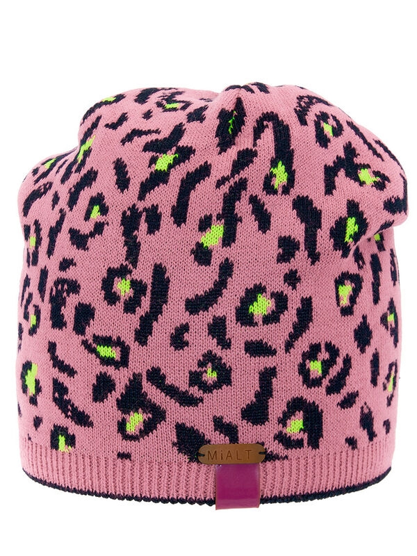 Шапка для девочки Палитра, Миалт ярко-розовый/черный, весна-осень - Для девочек весна-осень