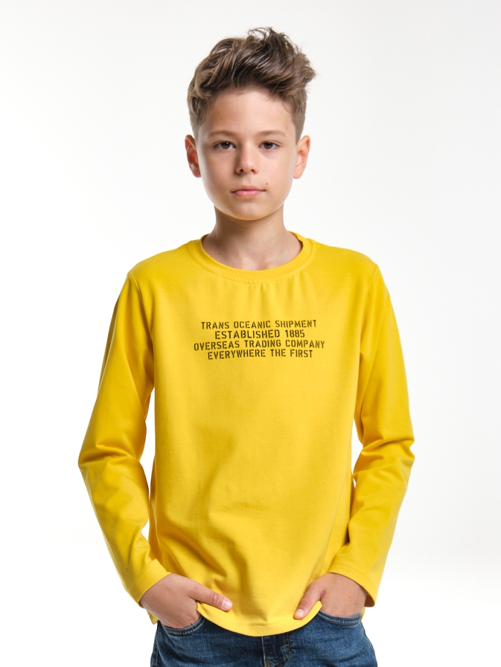 Лонгслив для мальчиков Mini Maxi, модель 1988, цвет горчичный - Лонгсливы / футболки - дл. рукав