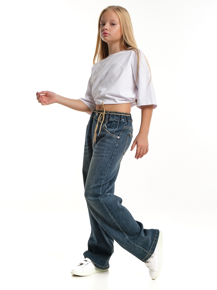 Джинсы для девочек Mini Maxi, модель 3369031, цвет синий - Джинсы для девочек