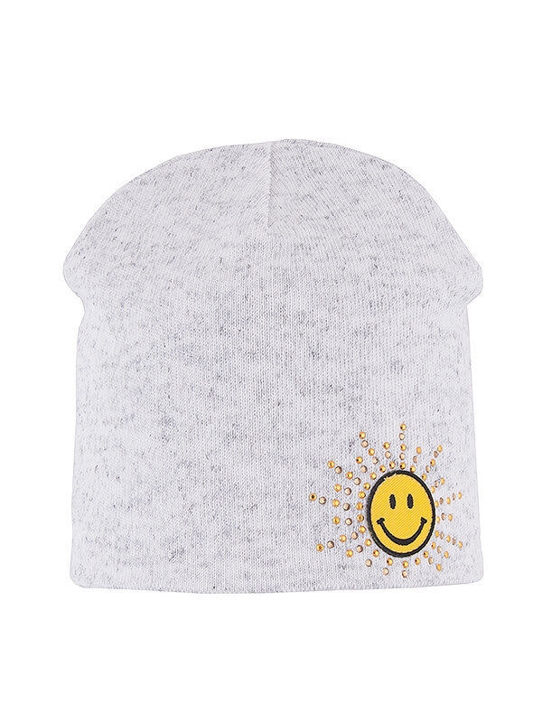 Шапка для девочки Smile, Миалт белый/меланж - Для девочек весна-осень