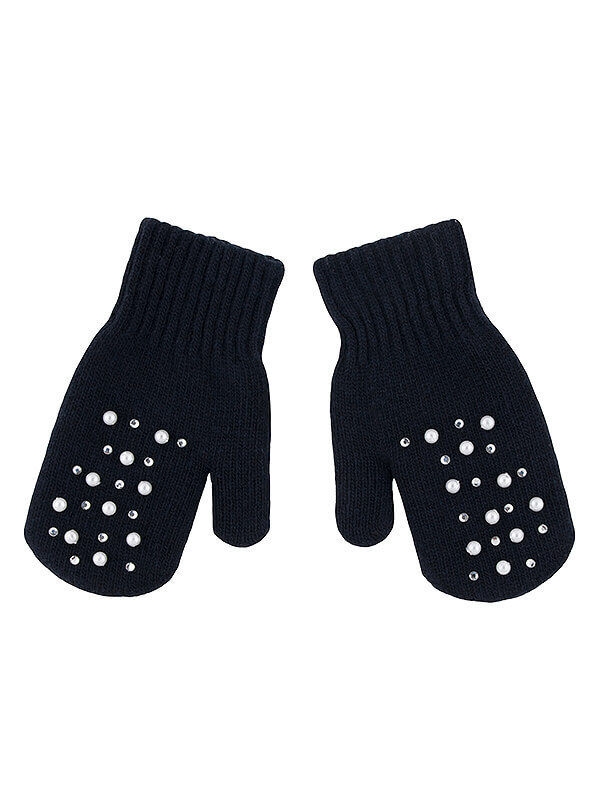 Варежки для девочки Эльза, Миалт темно-синий - Варежки