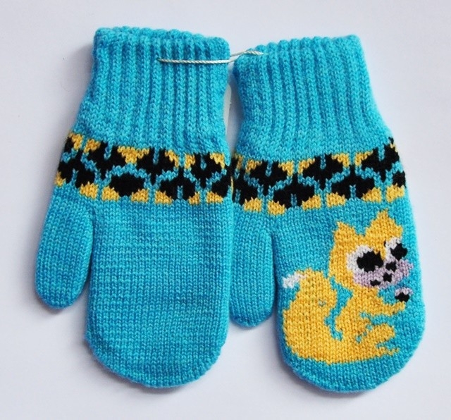 Варежки детские двойные - Варежки