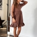 Платье для девочки нарядное БУШОН ST52, цвет коричневый