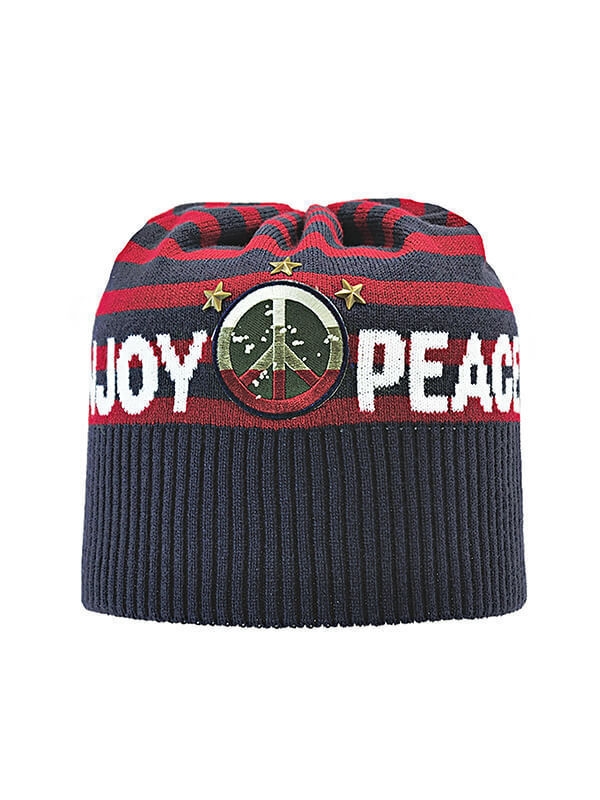 Шапка для мальчика Enjoy, Миалт темно-серый/бордовый/белый - Шапки весна-осень