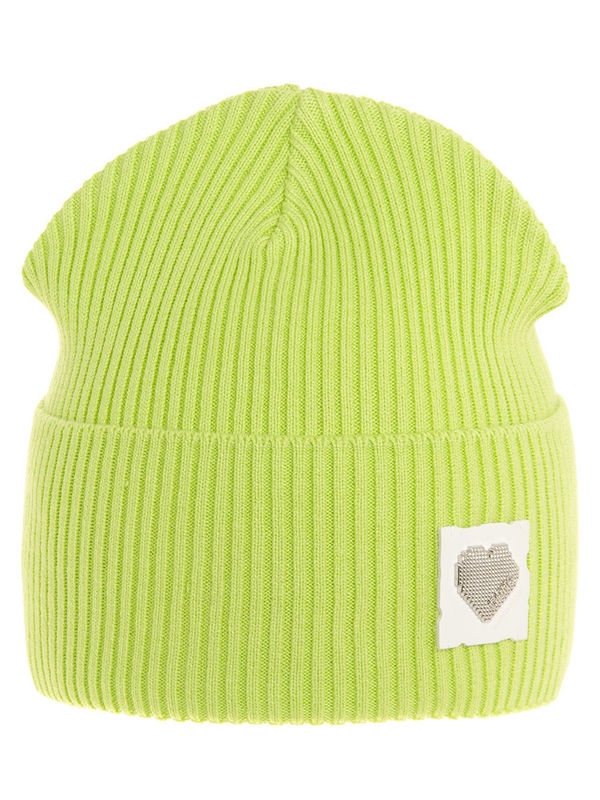 Шапка для девочки Матрица, Миалт лимон/неон, весна-осень - Для девочек весна-осень