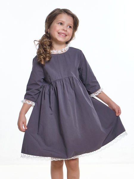 Платье для девочек Mini Maxi, модель 7792, цвет графит - Платья для девочек с рукавом 3/4