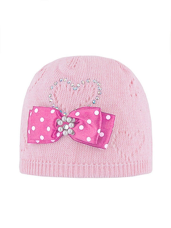 Шапка для девочки Моника, Миалт розовый/ярко-розовый, лето - Шапочки на лето