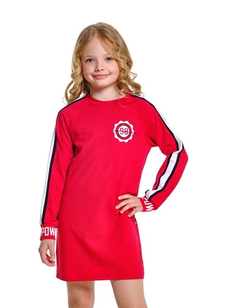 Платье для девочек Mini Maxi, модель 7420, цвет красный - Платья для девочек с длинным рукавом
