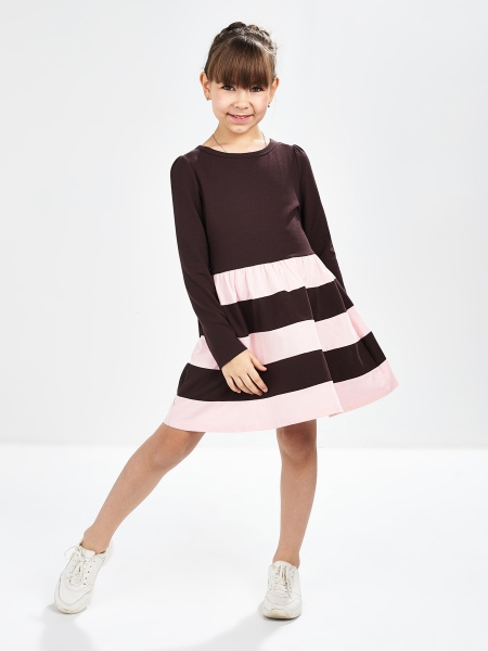 Платье для девочек Mini Maxi, модель 0880, цвет розовый - Платья для девочек с коротким рукавом