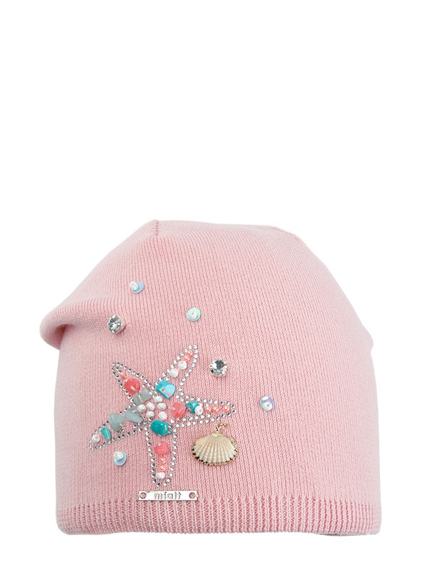 Шапка для девочки Акватория, Миалт розовый, весна-осень - Для девочек весна-осень