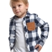 Рубашка для мальчиков Mini Maxi, модель 8014, цвет клетка