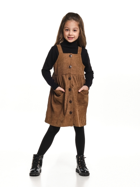Платье для девочек Mini Maxi, модель 7314, цвет коричневый - Платья для девочек с длинным рукавом