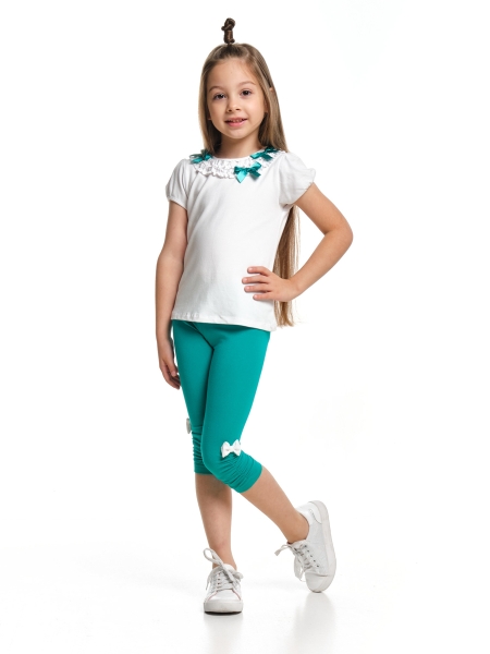 Легинсы для девочек Mini Maxi, модель 0766, цвет бирюзовый - Легинсы / лосины