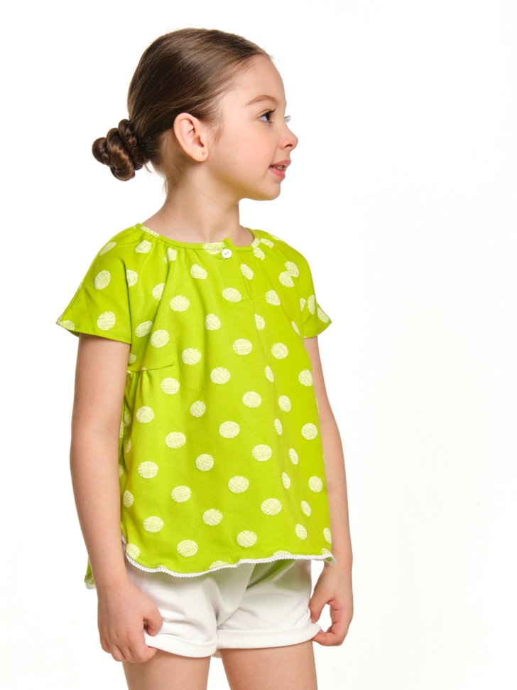 Футболка для девочек Mini Maxi, модель 1358, цвет салатовый - Туники для девочек