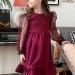 Платье для девочки нарядное БУШОН ST52, цвет бордовый