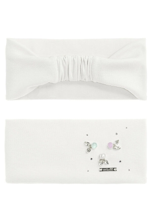 Повязка для девочки Мотыльки повязка, Миалт белый, лето
