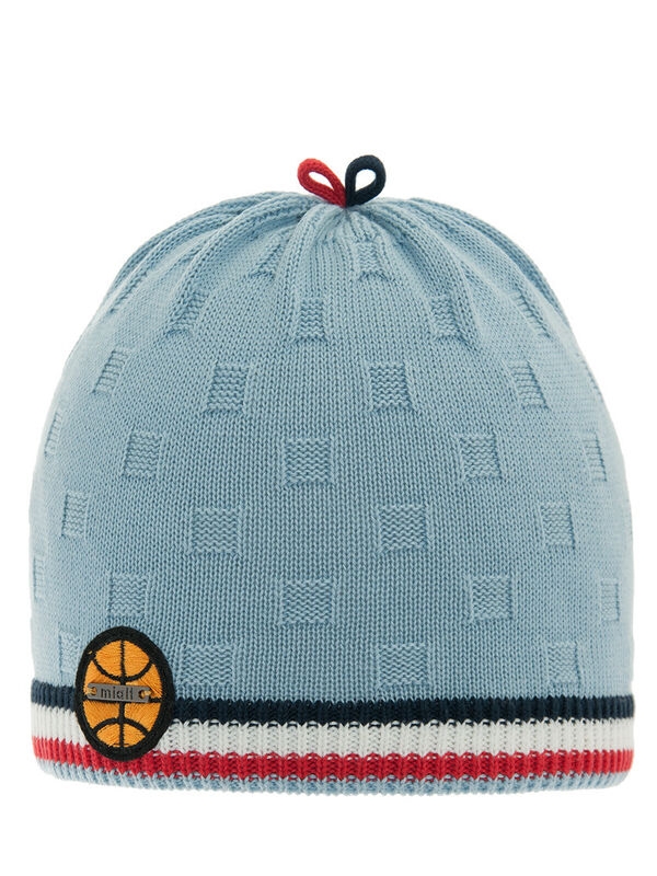 Шапка для мальчика Физкульт, Миалт светлый/джинс, весна-осень - Шапки весна-осень