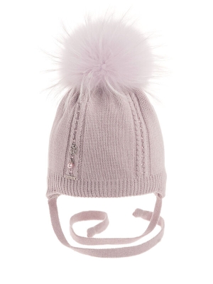 Шапка для девочки Задоринка, Миалт пудровый, зима