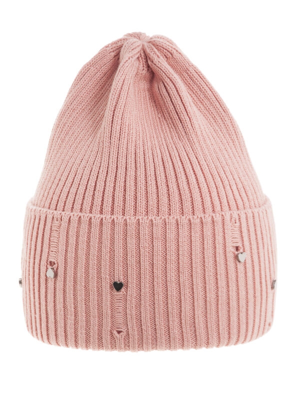 Шапка для девочки Вальтера, Миалт пудровый, весна-осень - Для девочек весна-осень
