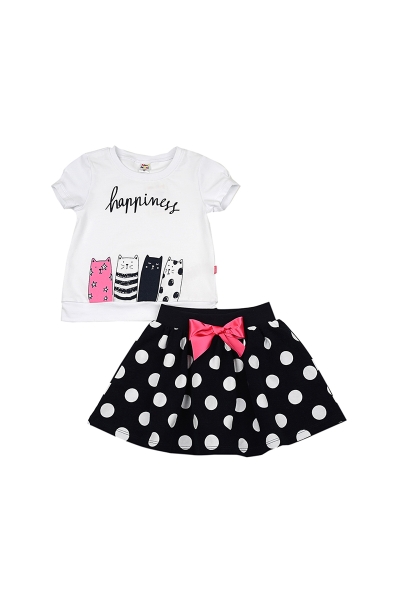 Комплект одежды для девочек Mini Maxi, модель 3966/3967, цвет белый/синий - Комплекты летние