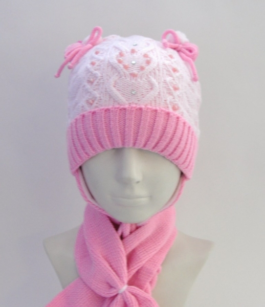 Комплект шапка, шарф, для девочки - Комплекты: шапка и шарф