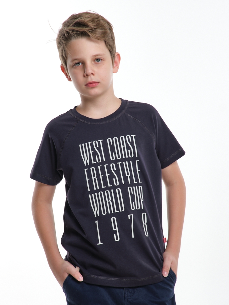 Футболка для мальчиков Mini Maxi, модель 1801, цвет антрацит - Футболки для мальчиков