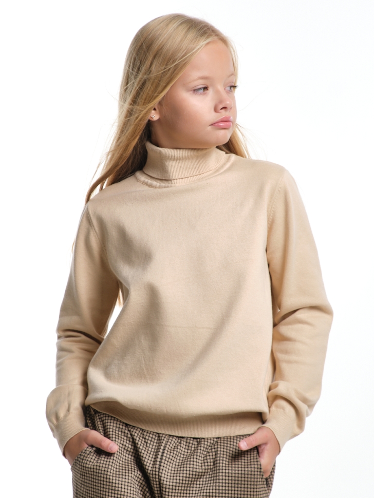 Водолазка для девочек Mini Maxi, модель 3312240, цвет бежевый - Водолазки для девочек