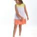 Платье для девочек Mini Maxi, модель 3311, цвет белый/коралловый