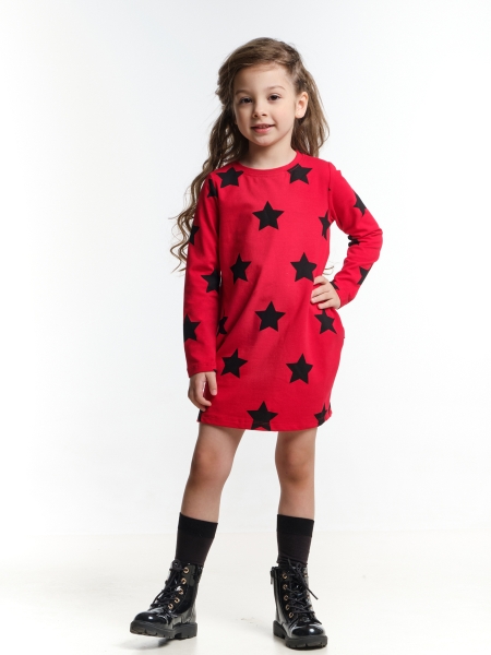 Платье для девочек Mini Maxi, модель 43333, цвет красный - Платья для девочек с длинным рукавом