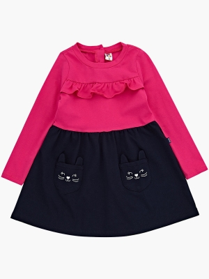 Платье для девочек Mini Maxi, модель 2626, цвет малиновый/синий