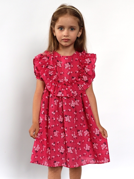 Платье для девочки вискоза БУШОН ST69, цвет малиновый - Платья коктельные / вечерние